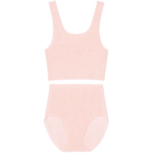 【使いきりインナー３セット】ハーフトップ＆ショーツセット