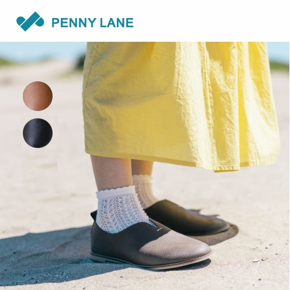 【ペニーレイン/Penny Lane】ふかふかクッション Vカットステッチスリッポン