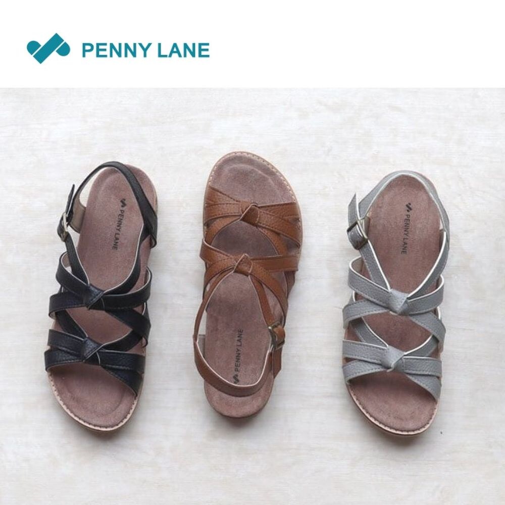 【ペニーレイン/Penny Lane】フットベッド結びベルトサンダル