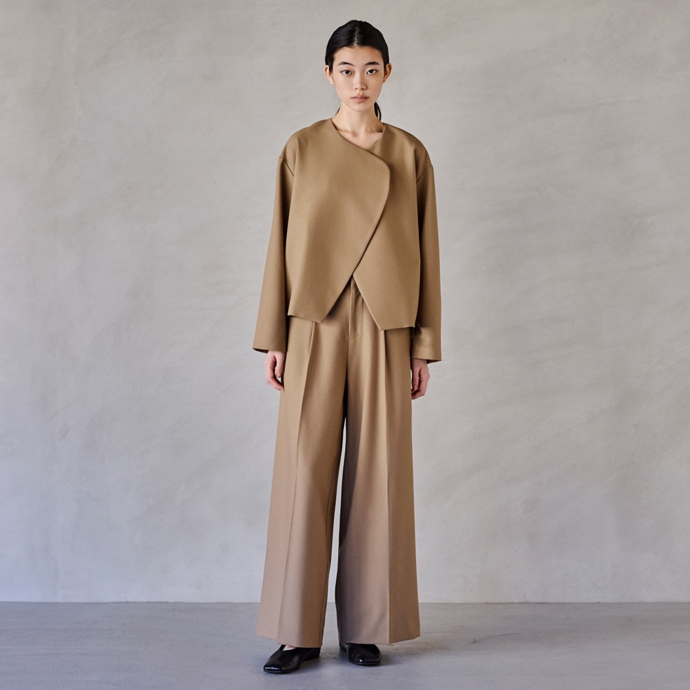 セットアップ ラウンドジャケット＋ワイドパンツ(COMMON＋HAUS)｜通販