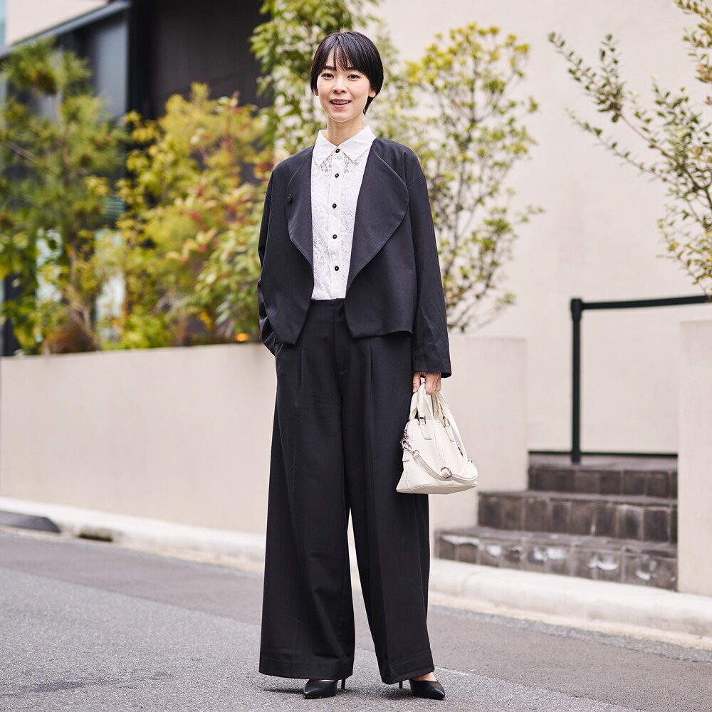 【COMMON+HAUS】セットアップ ラウンドジャケット+ワイドパンツ