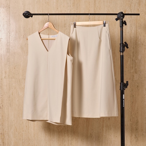 【予約商品】 セットアップ プルオーバーベスト＋スカート