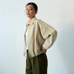 【COMMON+HAUS】バルーンフォルム クロップドブルゾン