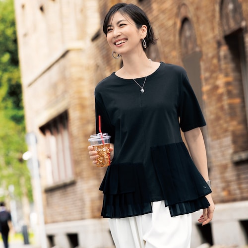 【定期お届け】[LLサイズ] 着るだけでコーデがきまるデザインカットソー ：3回シリーズ