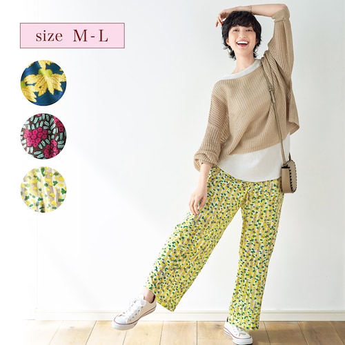 【定期お届け】[M～Lサイズ] 「totoganashi」しなやか素材が気持ちいいドレープパンツ ：3回シリーズ