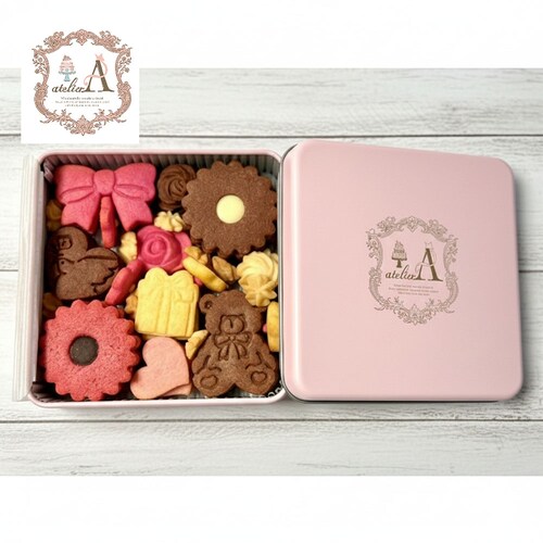 【予約商品】【バレンタイン】 atelierA バレンタインクッキー缶 【ご注文は2月4日まで】