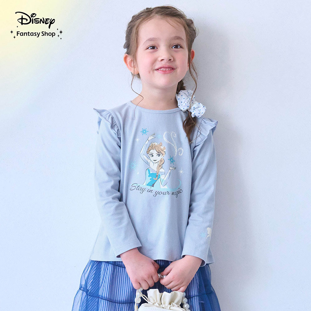 【ディズニー/Disney】肩フリル長袖Tシャツ(選べるキャラクター)