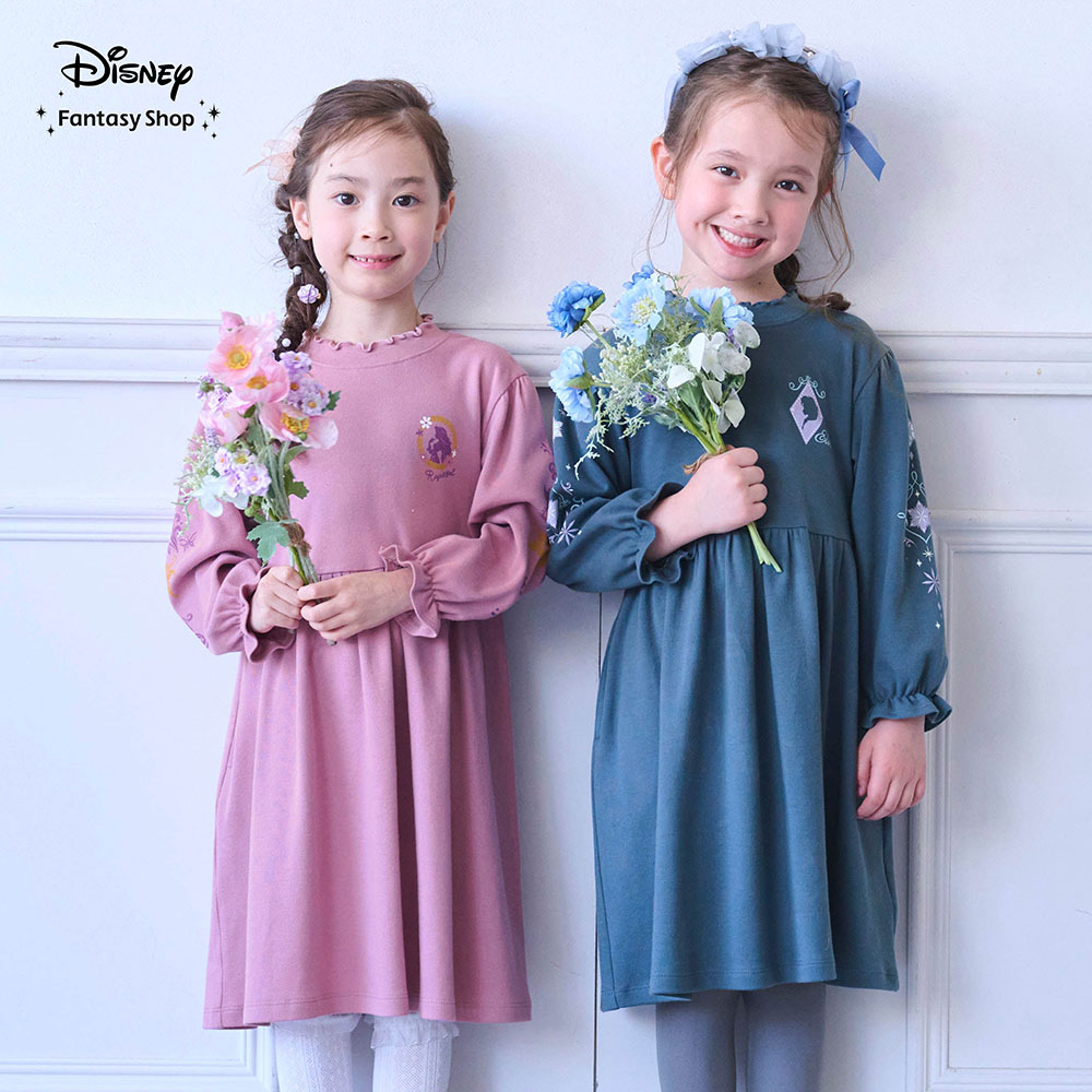 【ディズニー/Disney】袖プリントワンピース(選べるキャラクター)
