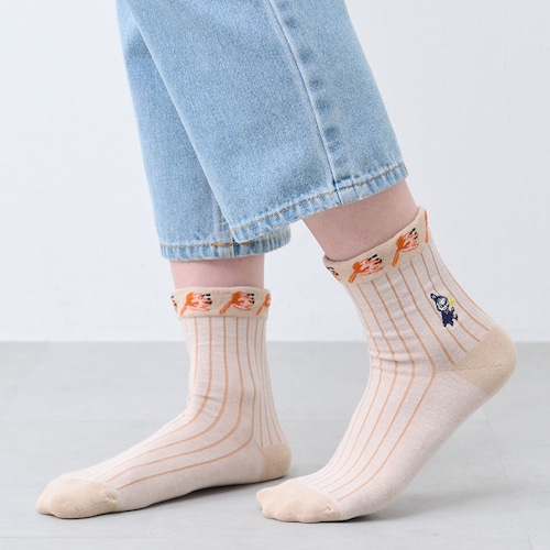 2足組クルー丈ソックス／リトルミイ「ムーミン」