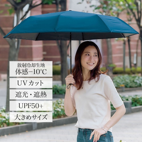 【１回のみ・解約不要】[ネイビー] サンブロックラボ晴雨兼用折りたたみ傘 大きめタイプ