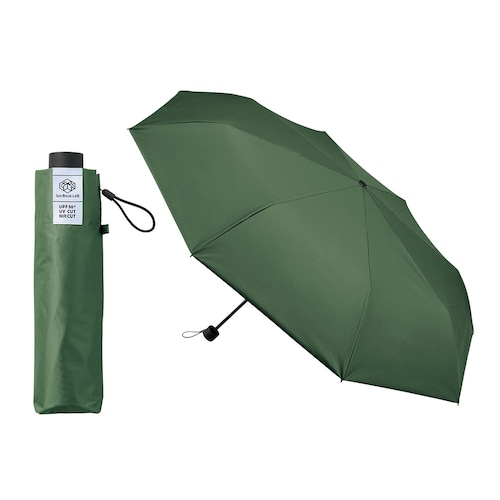 【１回のみ・解約不要】[カーキ] サンブロックラボ晴雨兼用折りたたみ傘 大きめタイプ
