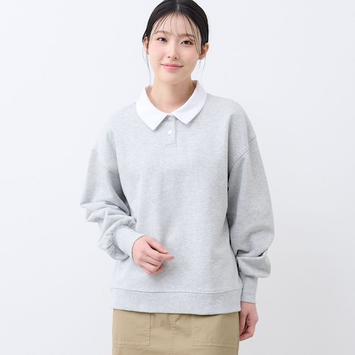 ポロ襟カットソー