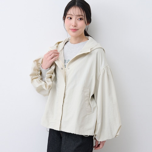 撥水ナイロン袖バルーンブルゾン