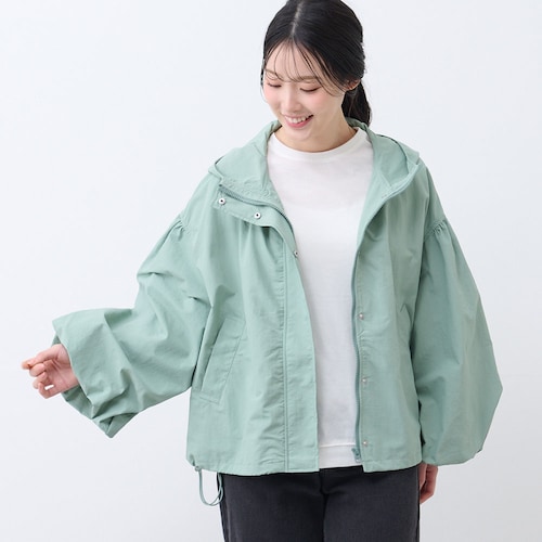 撥水ナイロン袖バルーンブルゾン