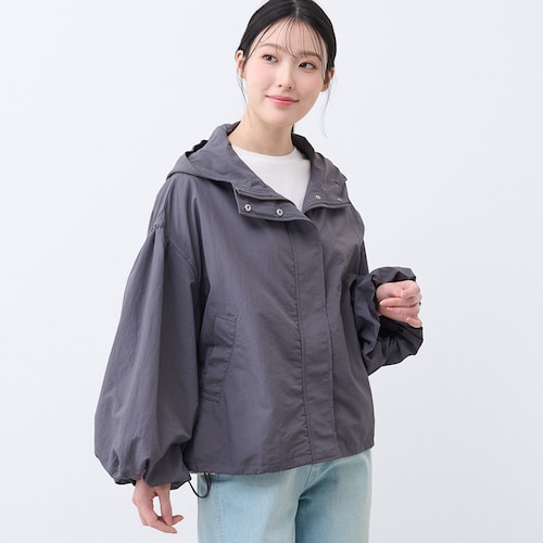 撥水ナイロン袖バルーンブルゾン