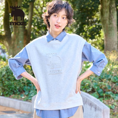 裏毛ネップドルマンベスト（モズ/moz）