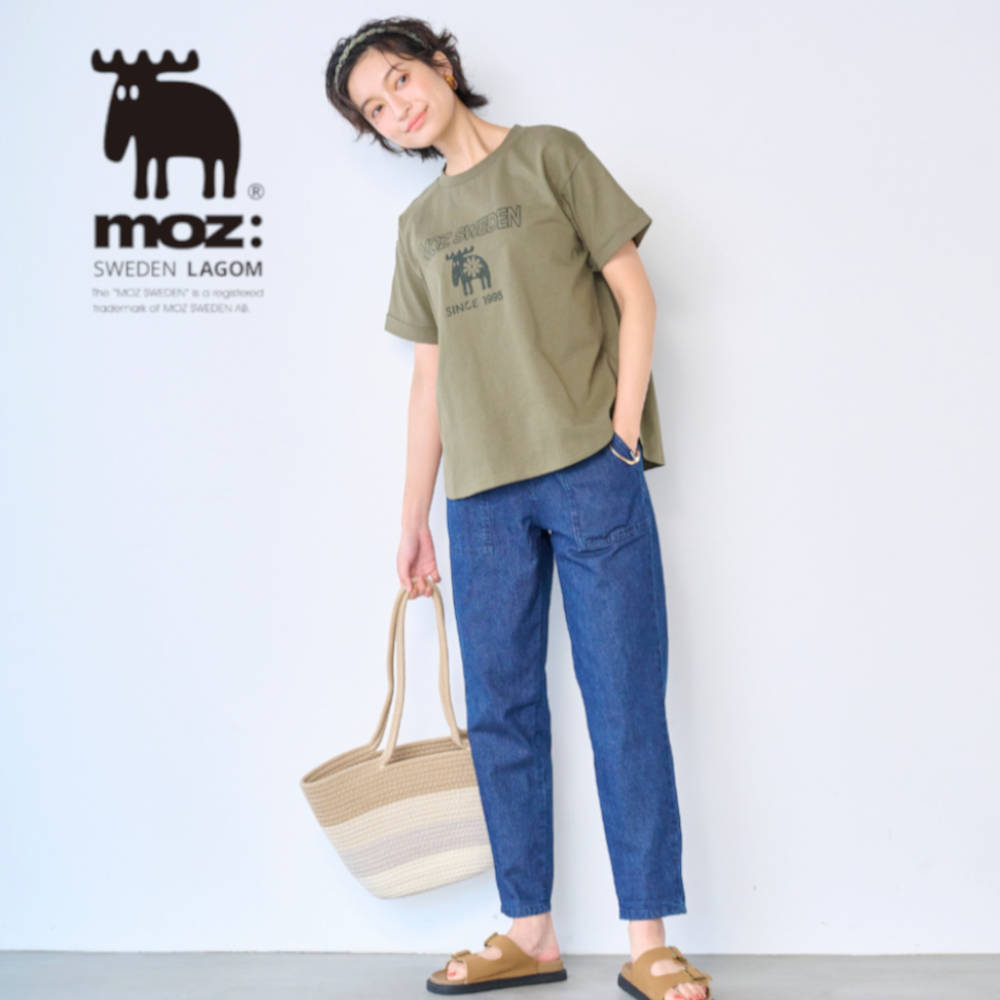 【モズ/moz】刺しゅうテーパードパンツ