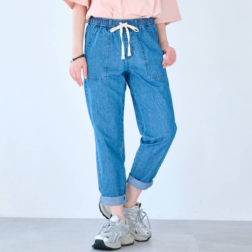 刺しゅうテーパードパンツ