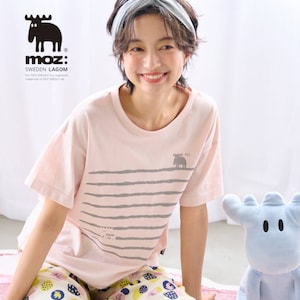 【モズ/moz】ボーダー風Tシャツ