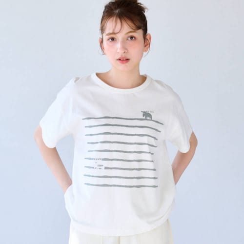 ボーダー風Tシャツ