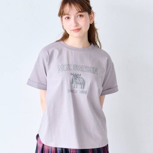 汗じみ防止カスレプリントTシャツ