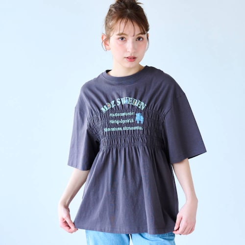 シャーリングTシャツ