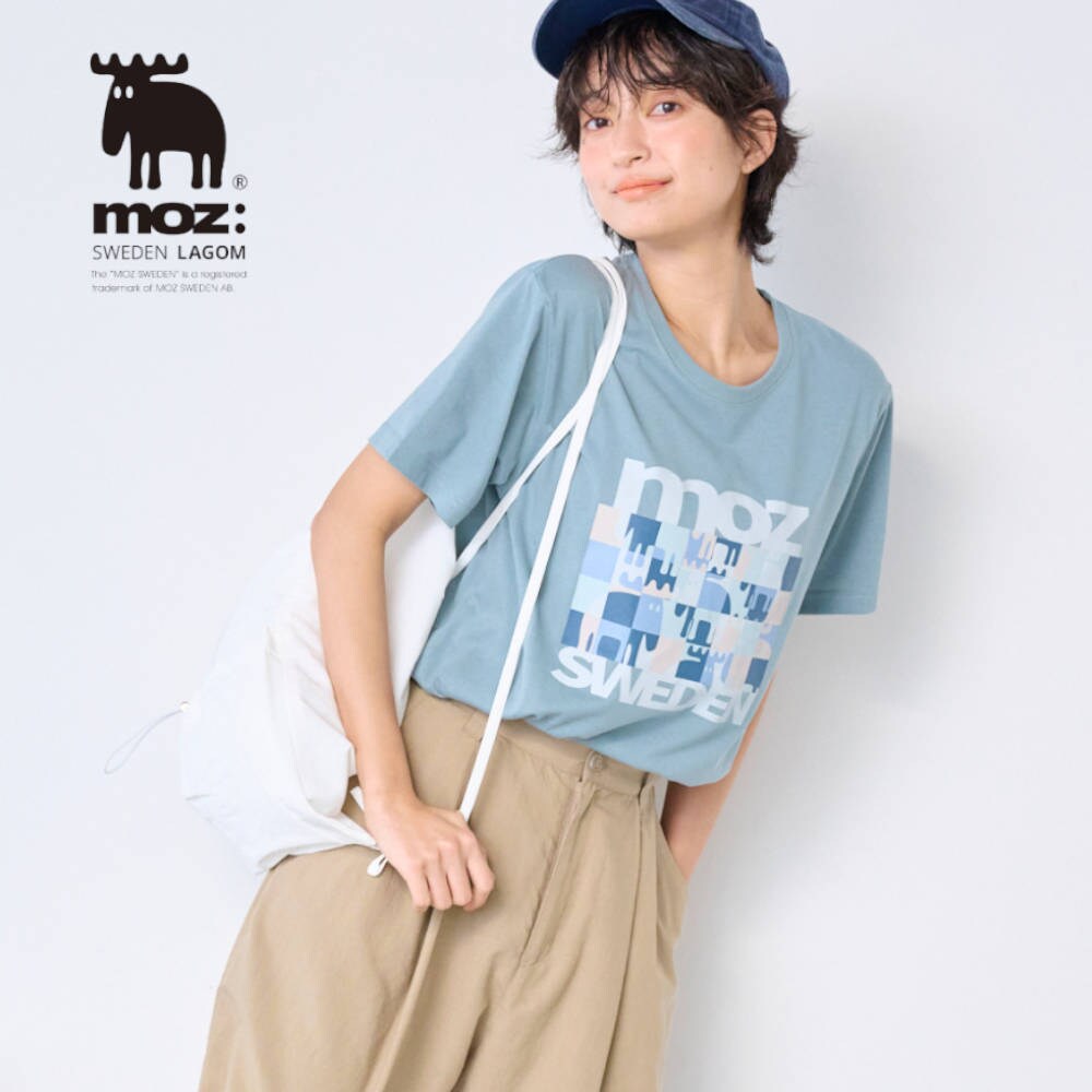 【モズ/moz】モザイクプリントTシャツ