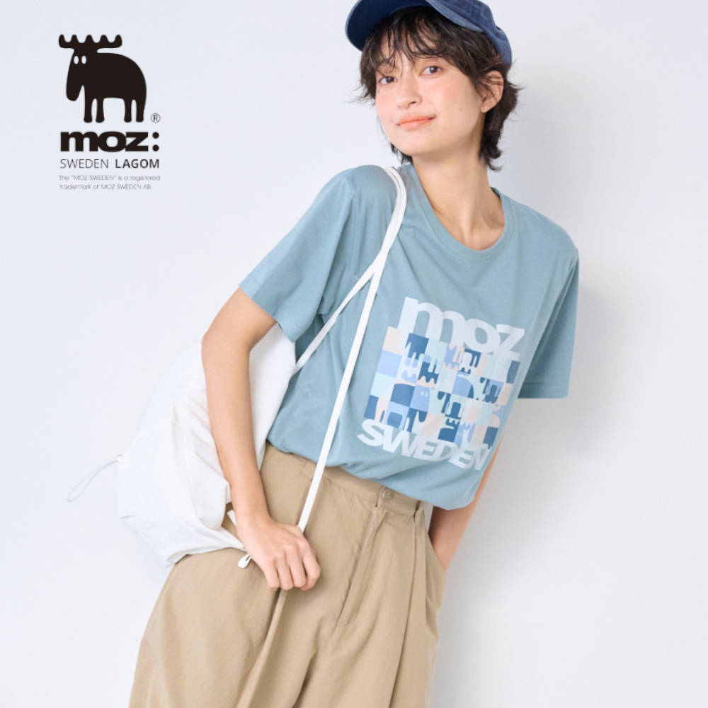 【モズ/moz】モザイクプリントTシャツ