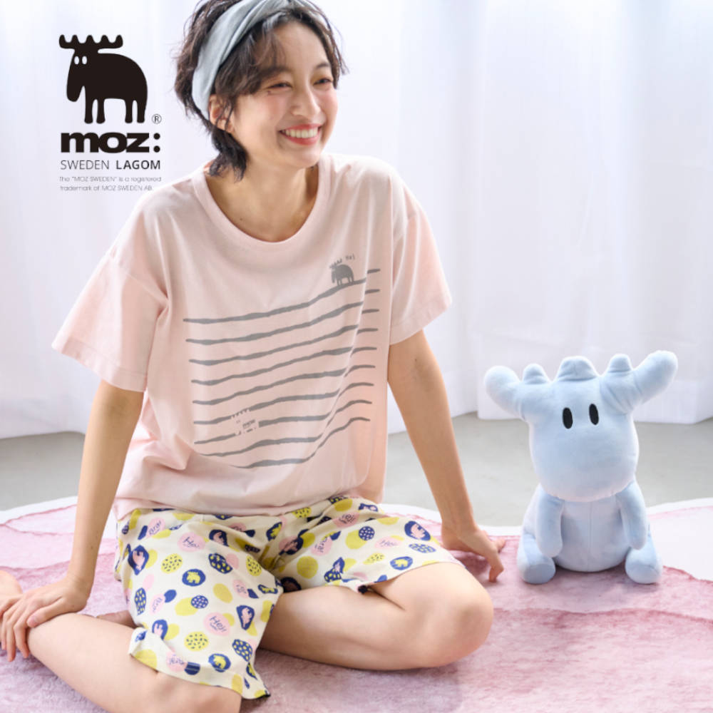 【モズ/moz】総柄ハーフパンツ
