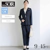 【東京ソワール/TOKYO SOIR】洗えるVネックジャケット & 美脚パンツ 2点セット