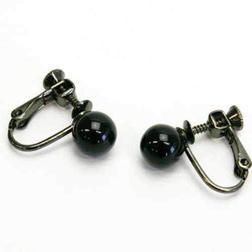 オニキスピアス・イヤリング［日本製］