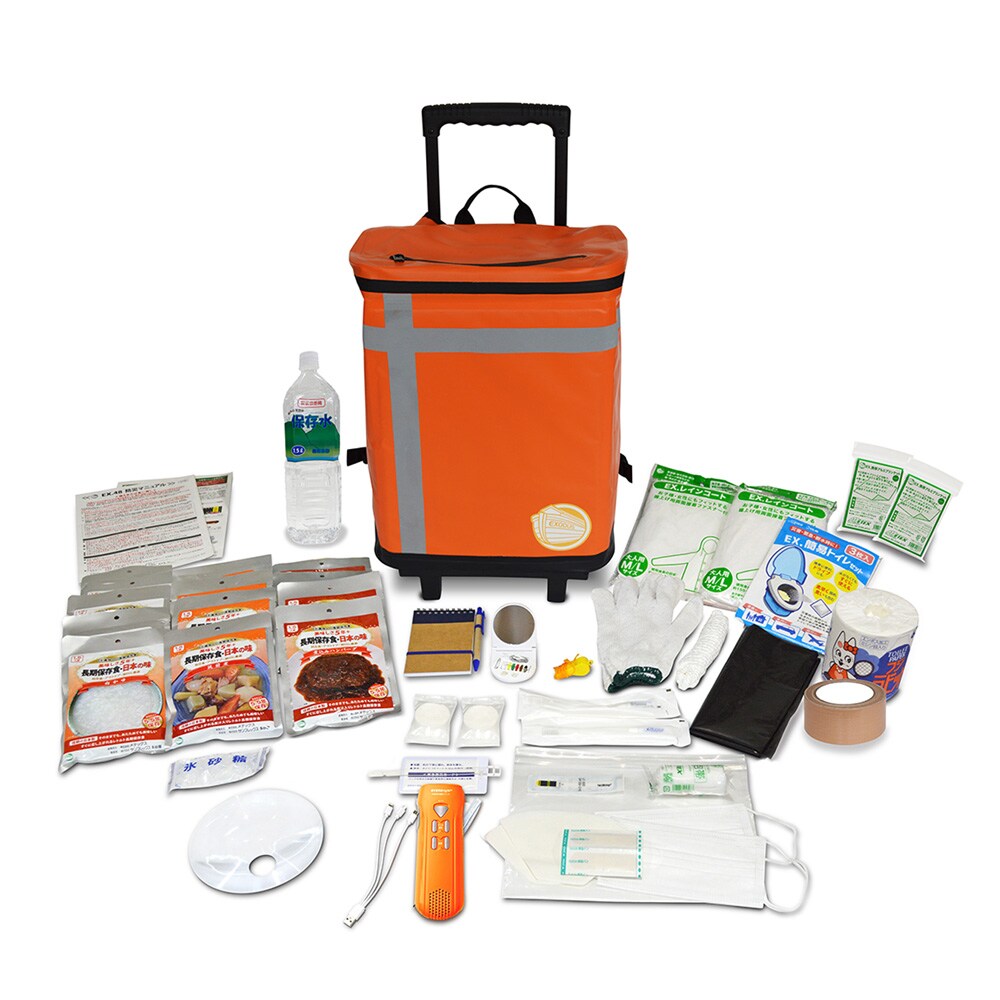 【ベルメゾン】水に浮く!水をためれる!防災士TANAKA兄弟監修の防災バッグ(2人用)