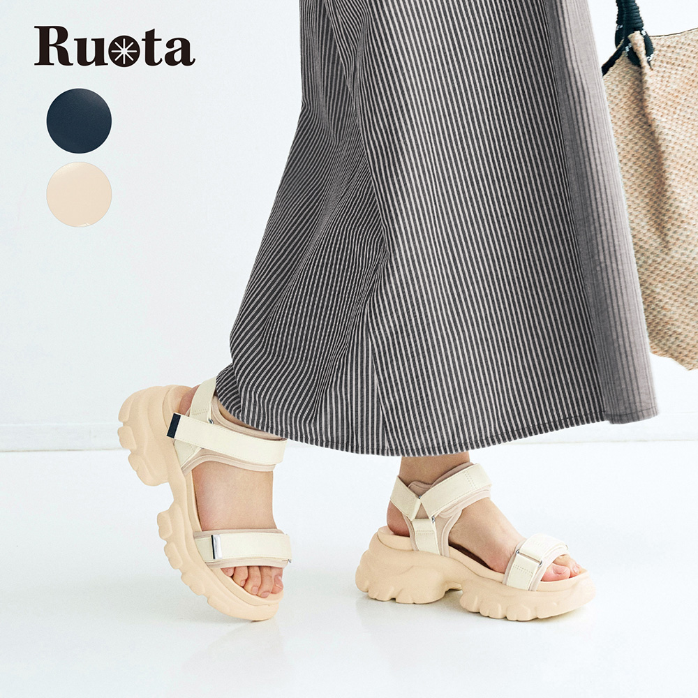 【7月23日再値下げ】 厚底スポーティサンダル(ルオータ/Ruota)