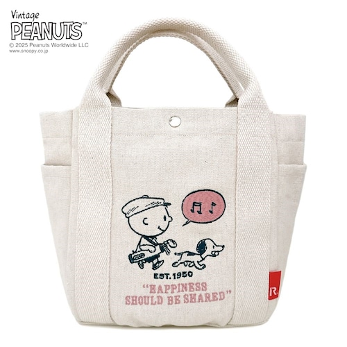 刺繍トートバッグ／デリ・ピーナッツ「スヌーピー」
