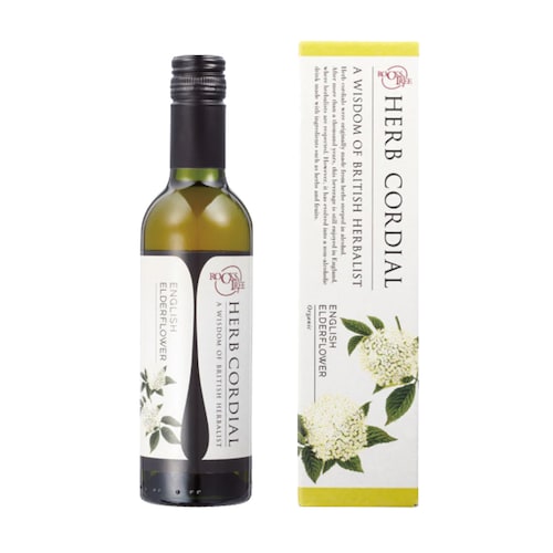 「こだわり素材を、おいしく濃縮」有機イングリッシュエルダーフラワーのハーブコーディアル