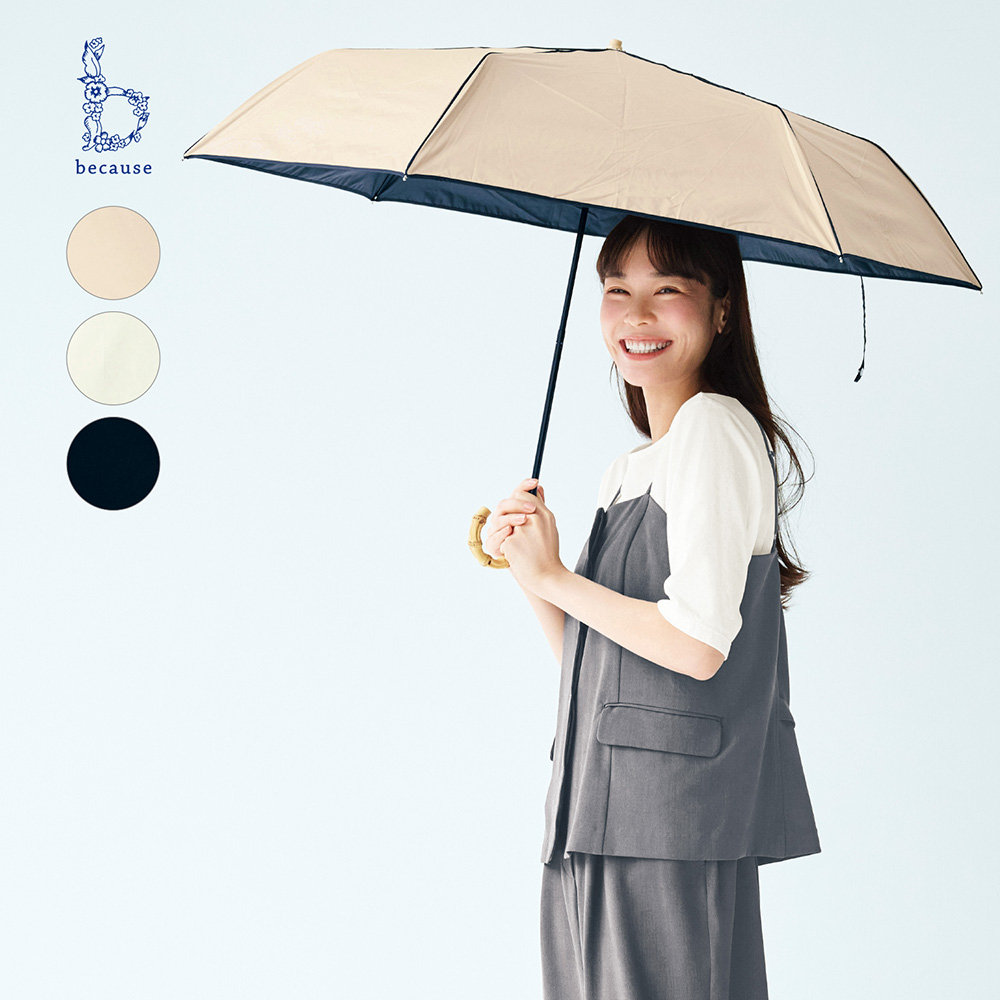 パイピングデザイン折りたたみ日傘【晴雨兼用】 パイピングデザイン折りたたみ日傘【晴雨兼用】