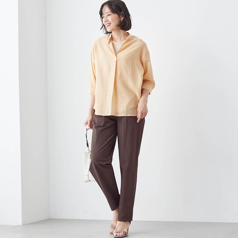モデル身長170cm／M ※写真は撮影用のため股下＋3cmになります。