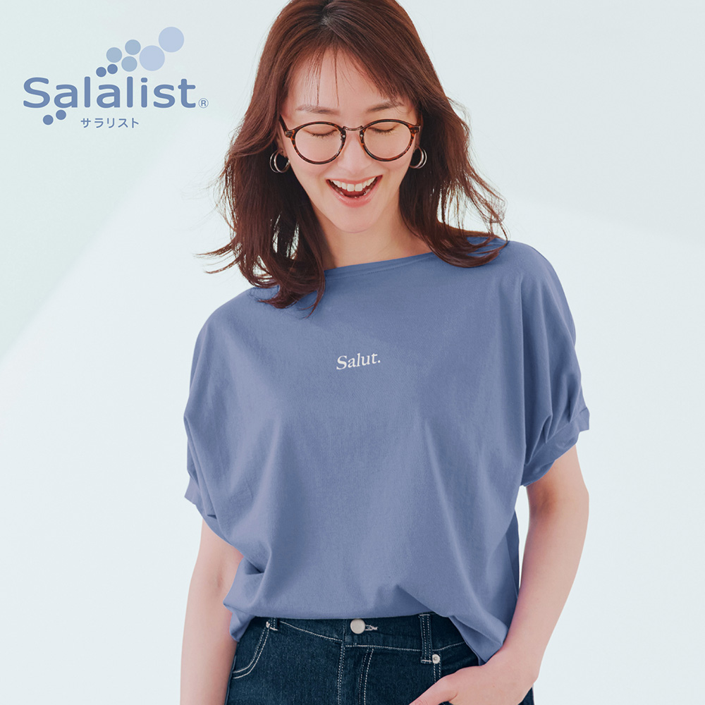 【サラリスト/Salalist】ツイストスリーブロゴTシャツ【吸水速乾】