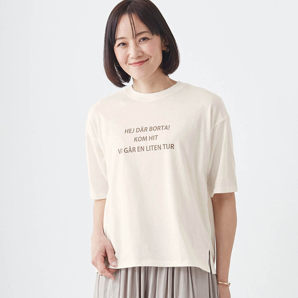 【ノージーン/NO JEAN】5分袖プリントTシャツ