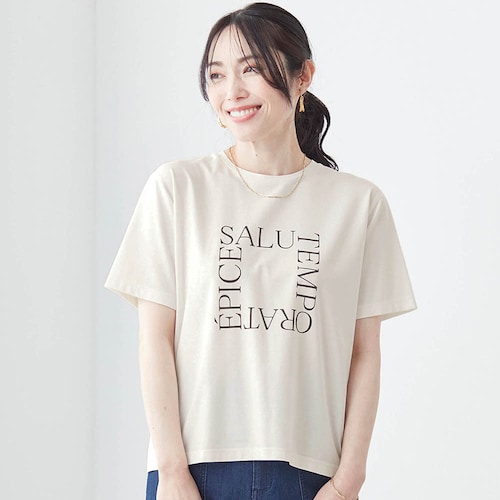 スクエアロゴプリント半袖Ｔシャツ【接触冷感】