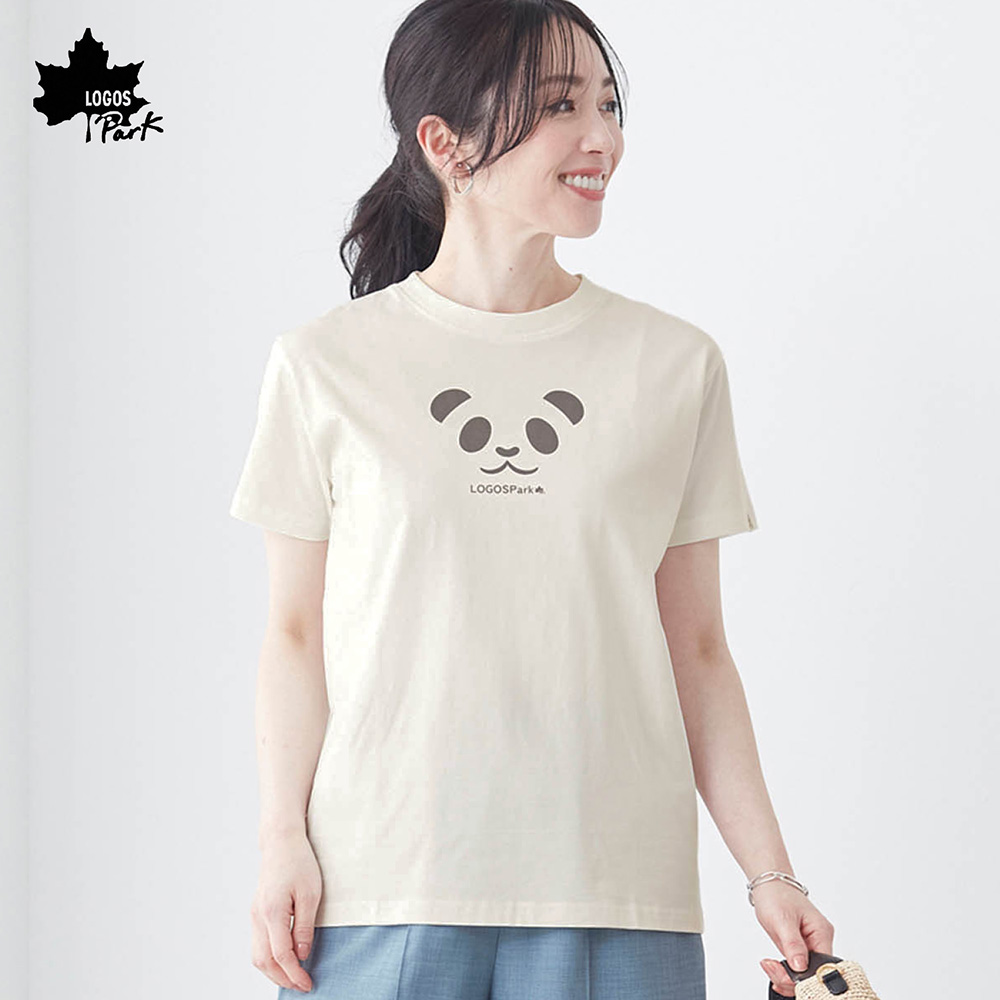【ロゴス・パーク/LOGOS Park】パンダフェイスプリントTシャツ