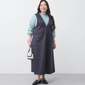 【ベルメゾン】すっきりラインジャンパースカート 【大きいサイズ】