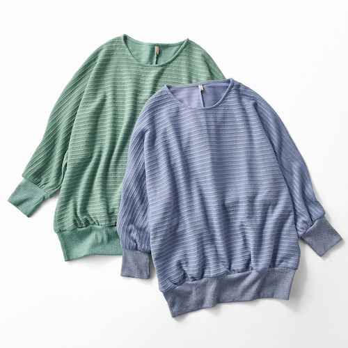 ラメポイントリブドルマンプルオーバー 【大きいサイズ】