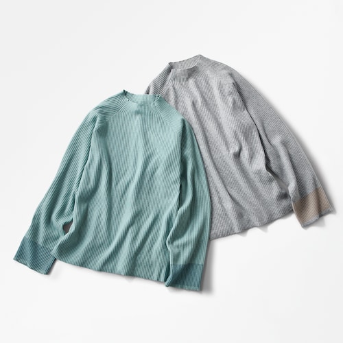 袖シアーリブプルオーバー 【大きいサイズ】