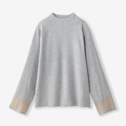 袖シアーリブプルオーバー 【大きいサイズ】