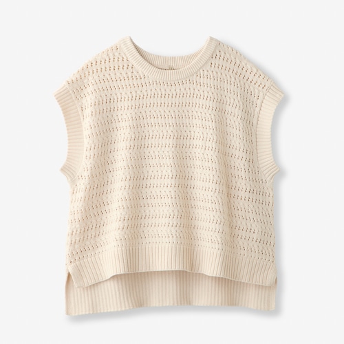 ゆるショートニットベスト 【大きいサイズ】