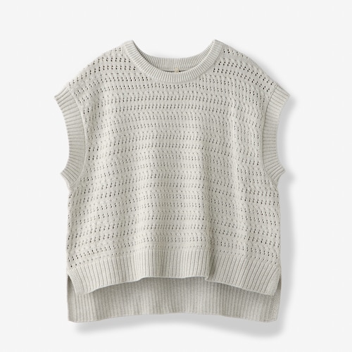 ゆるショートニットベスト 【大きいサイズ】