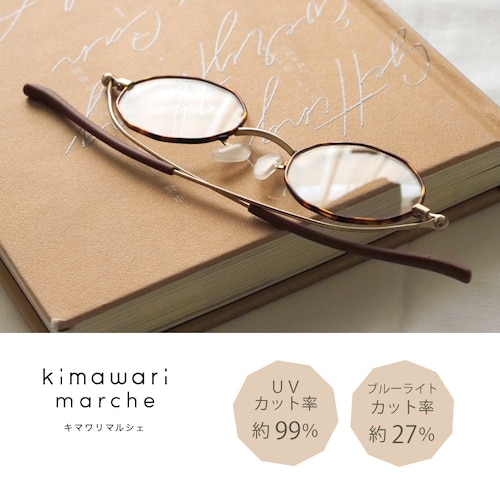 「多角形シェイプが、クラシカル」栞のように薄いリーディンググラス 【UV・ブルーライトカット】＜＋1.0／＋2.0／＋2.5＞