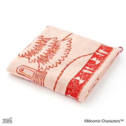 「様々な色の残糸で、アートな仕上がり」ムーミンの環境にやさしいエコバスタオル［日本製］