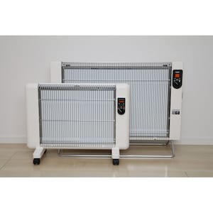 左：600Wタイプ、右：1200Wタイプ（別ページ販売商品）サイズ比較